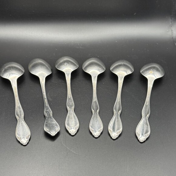 Set Of 6 Oneida Stainless Steel Berkeley Pattern Teaspoons Floral Design - Picture 2 of 5